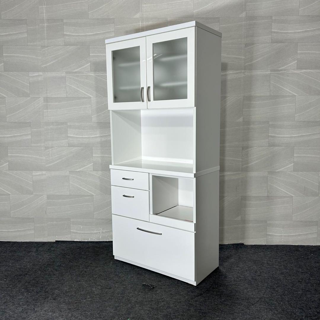 ニトリ キッチンボード コパン 幅80cm 食器棚 キッチン収納 d3841