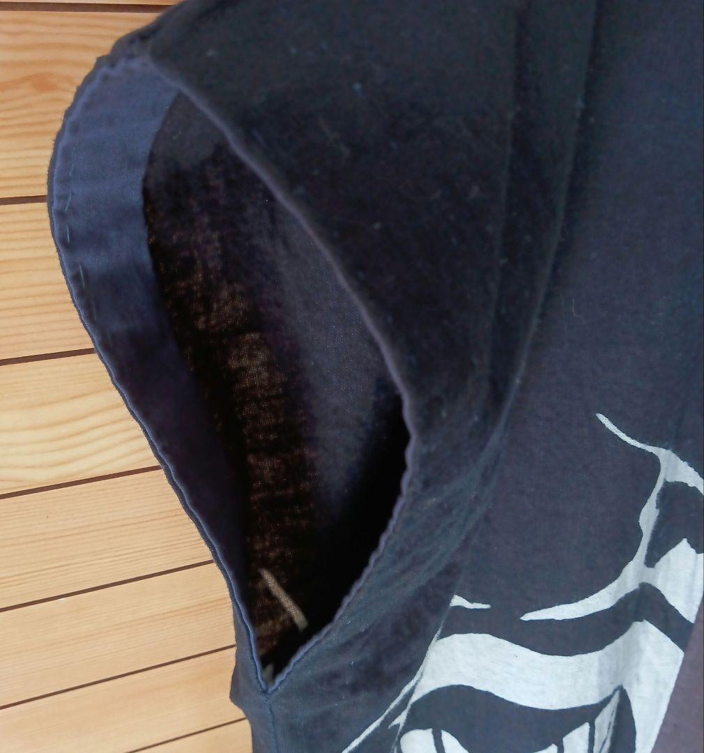 筒描き（丸に違い鷹の羽）と風呂敷の古布チュニック