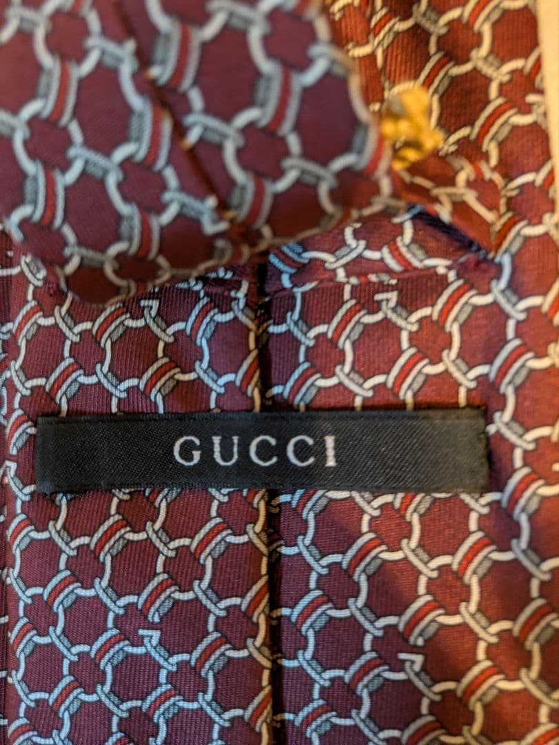 GUCCI バーガンディ ネクタイ【新品未使用タグ付き】