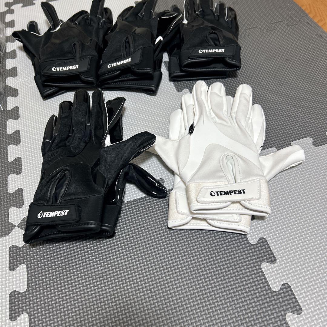 TEMPEST アメフト　ラグビー　グローブ ブラック　XXL 12セット