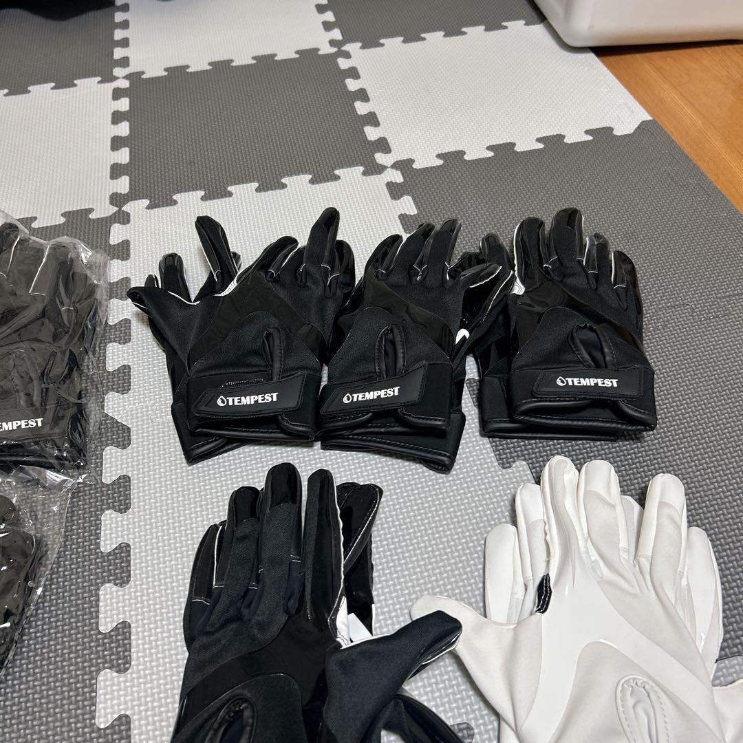 TEMPEST アメフト　ラグビー　グローブ ブラック　XXL 12セット