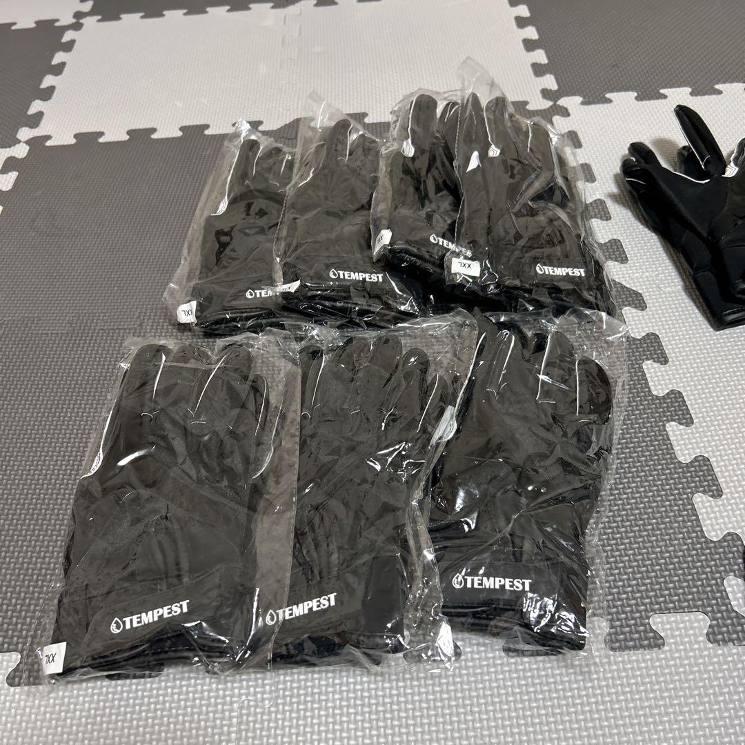TEMPEST アメフト　ラグビー　グローブ ブラック　XXL 12セット