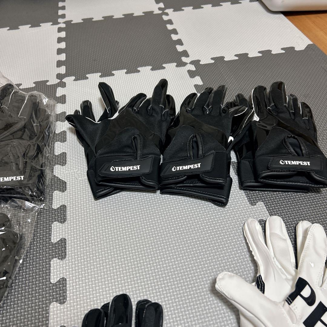 TEMPEST アメフト　ラグビー　グローブ ブラック　XXL 12セット