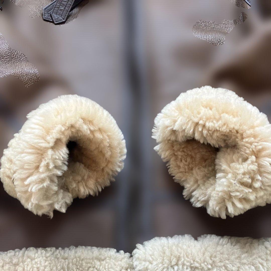 極美品B-3フライトジャケットヴィンテージ ムートンレザー ブラウンLサイズ相当