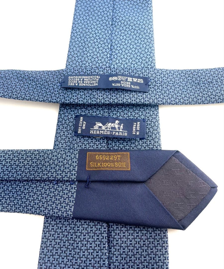 美品 エルメス ネクタイ ハイブランド ピース パズル 高級 シルク レア