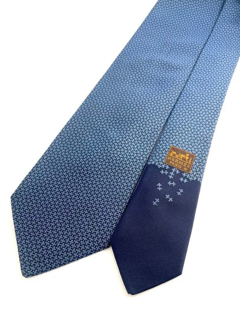 美品 エルメス ネクタイ ハイブランド ピース パズル 高級 シルク レア