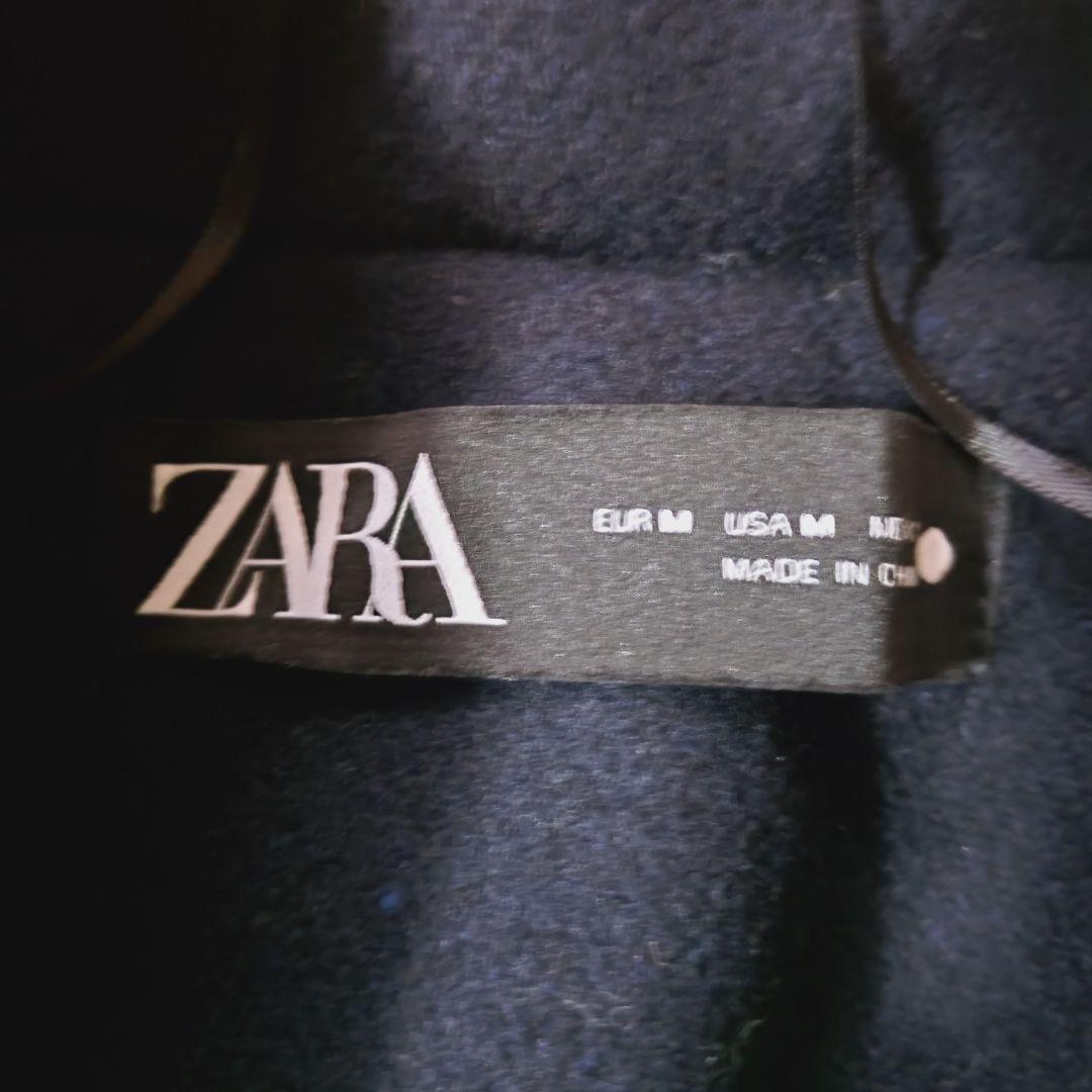 【美品】ZARA マッチングボンバーコート ネイビー Mサイズ MA-1 ロング