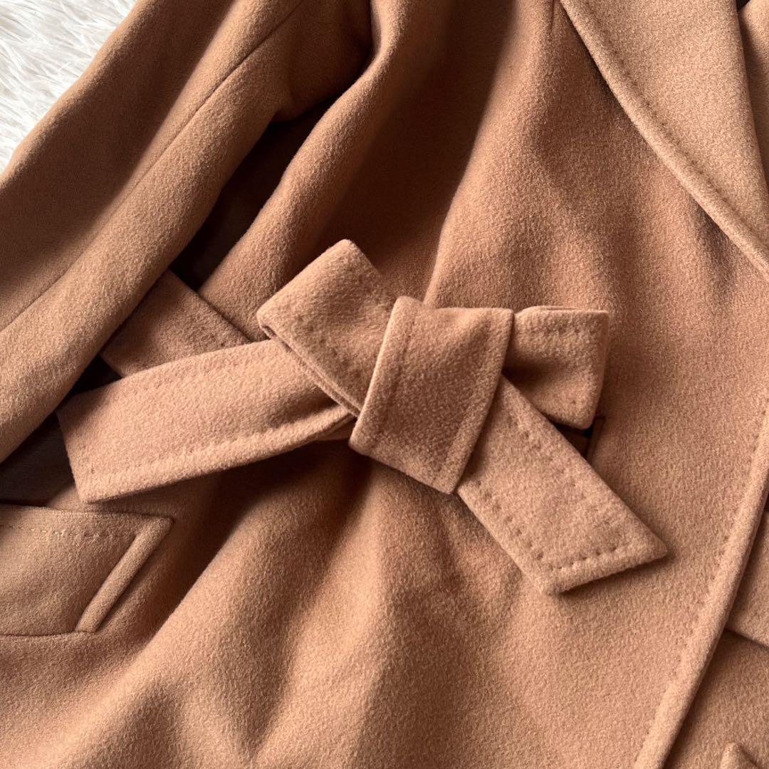 【美品】ポールスチュアート　カシミヤ混　ウール　ロング　ダブルチェスターコート