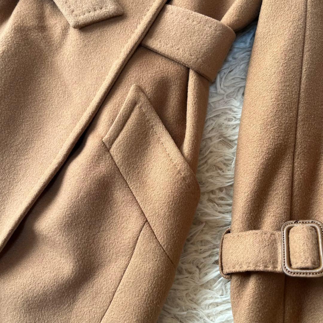 【美品】ポールスチュアート　カシミヤ混　ウール　ロング　ダブルチェスターコート