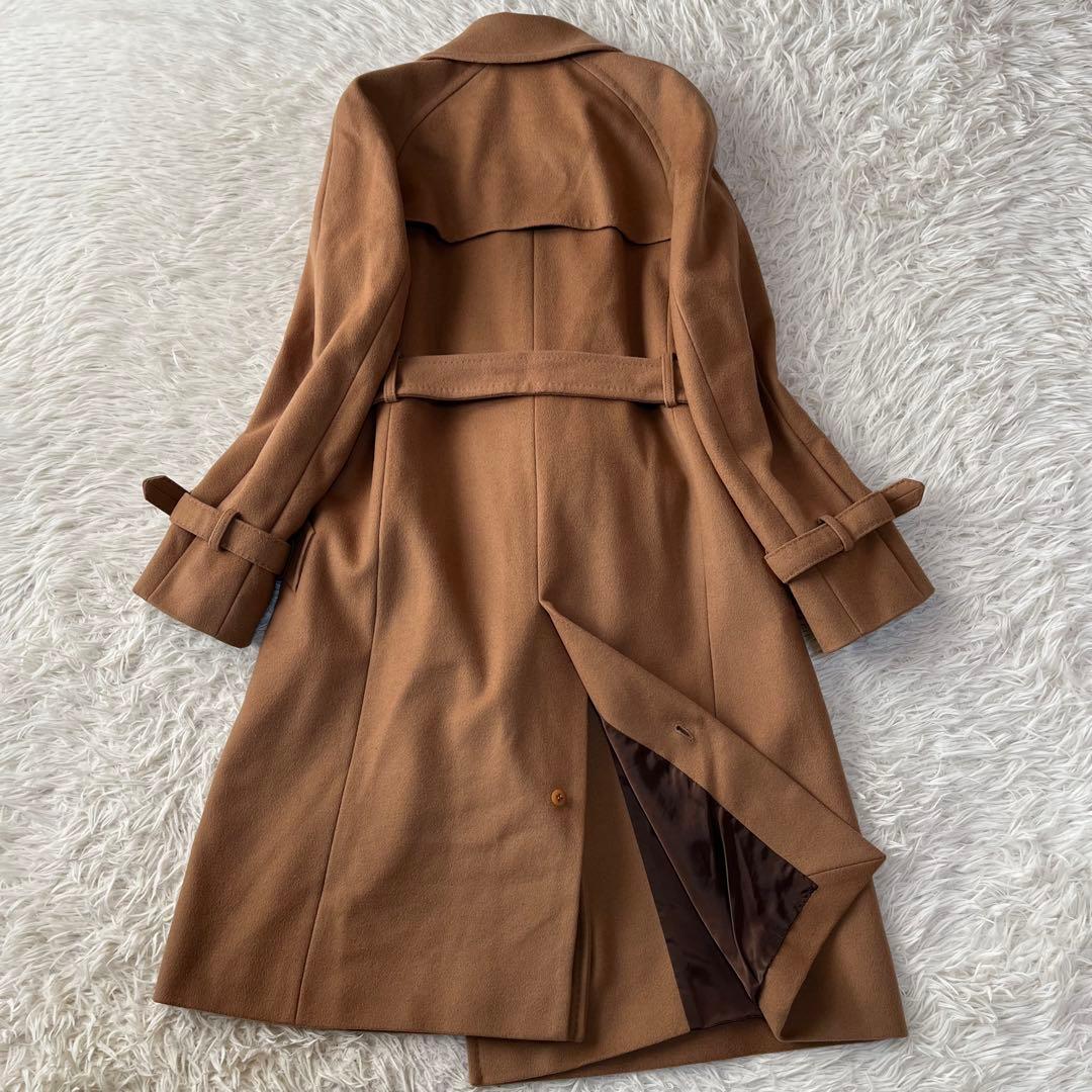 【美品】ポールスチュアート　カシミヤ混　ウール　ロング　ダブルチェスターコート