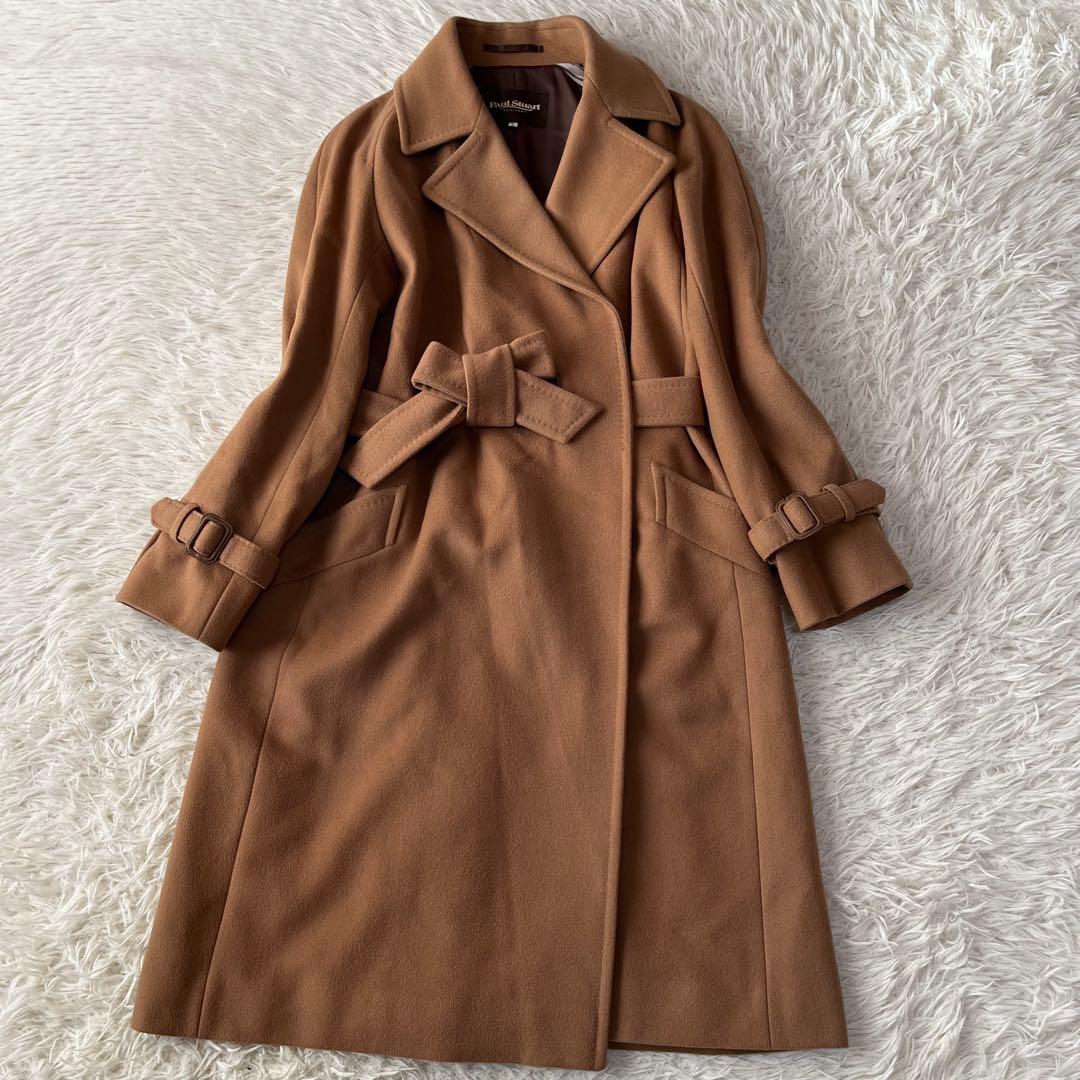 【美品】ポールスチュアート　カシミヤ混　ウール　ロング　ダブルチェスターコート