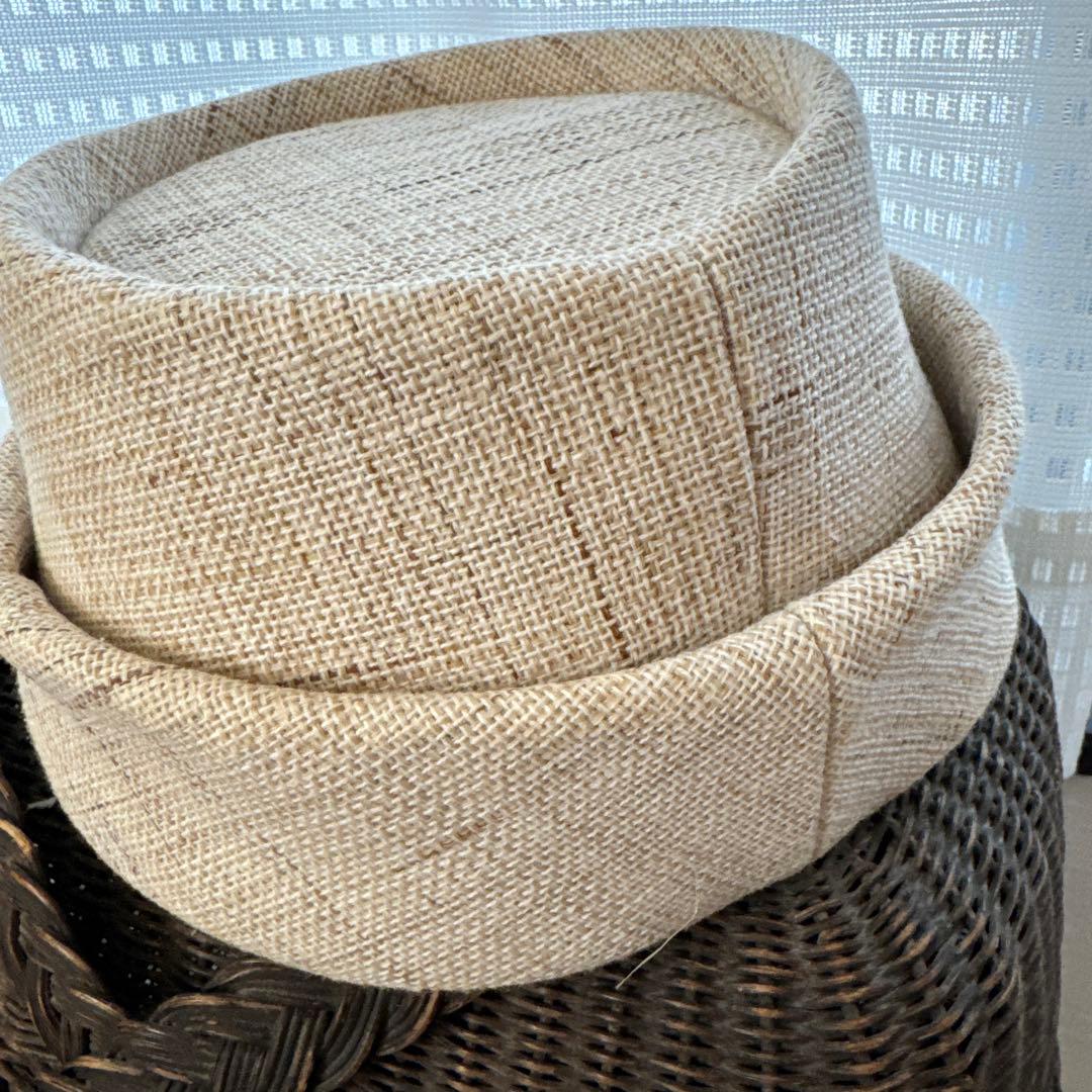mite リネン オフホワイト 春夏用帽子 Mサイズ