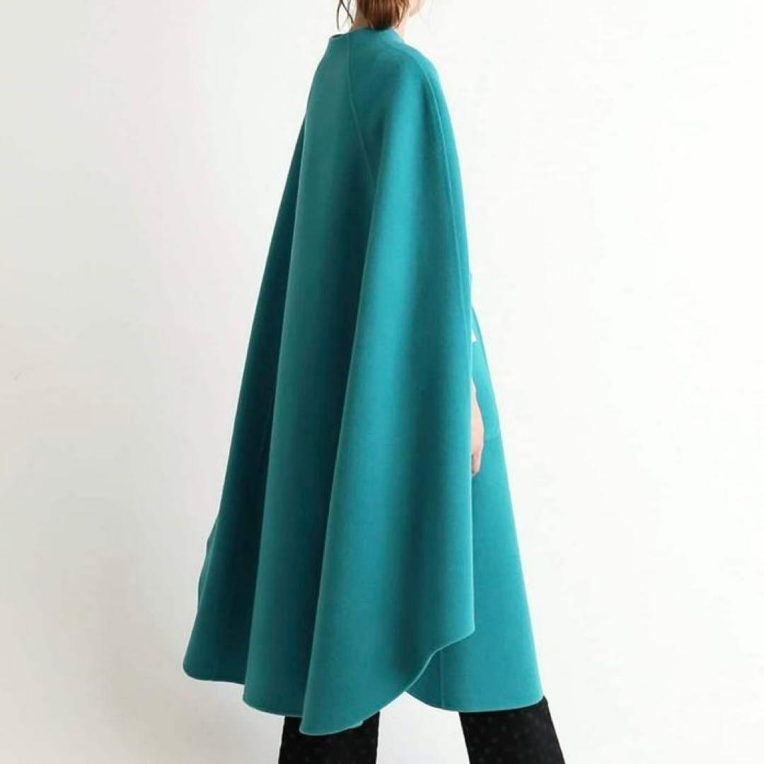 IENA LA BOUCLE ダブルフェイス ボートネック ケープコート