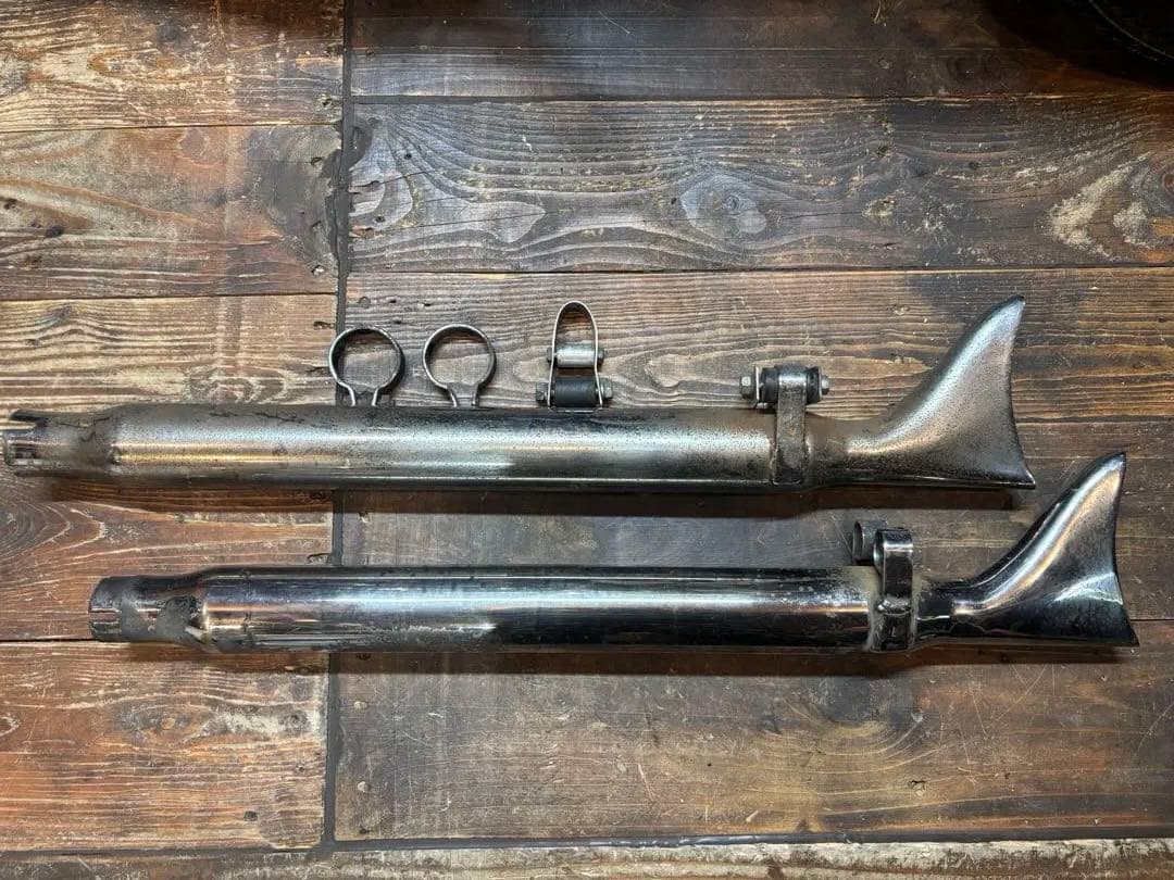 格安！　汎用　フィッシュテールマフラー　ハーレー　ショベル　ドラッグスター