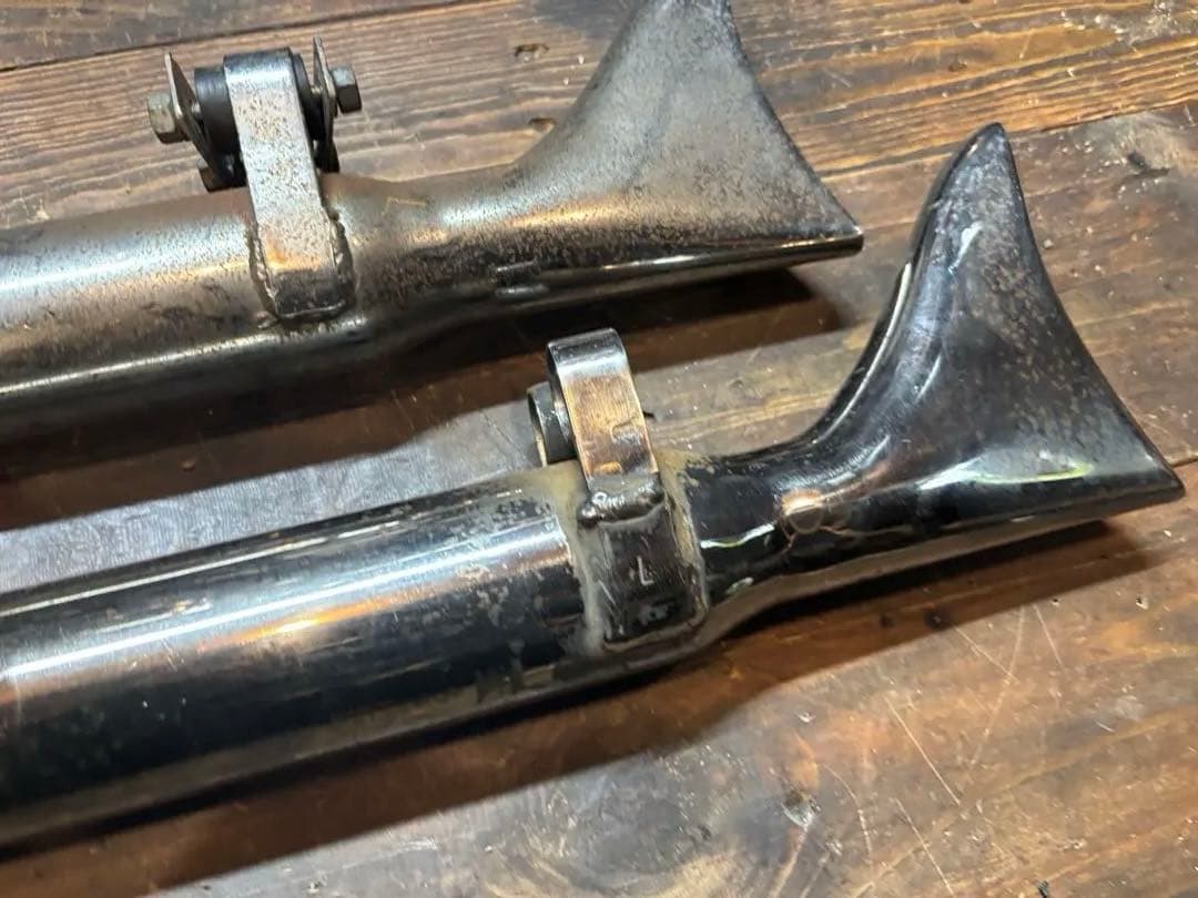 格安！　汎用　フィッシュテールマフラー　ハーレー　ショベル　ドラッグスター