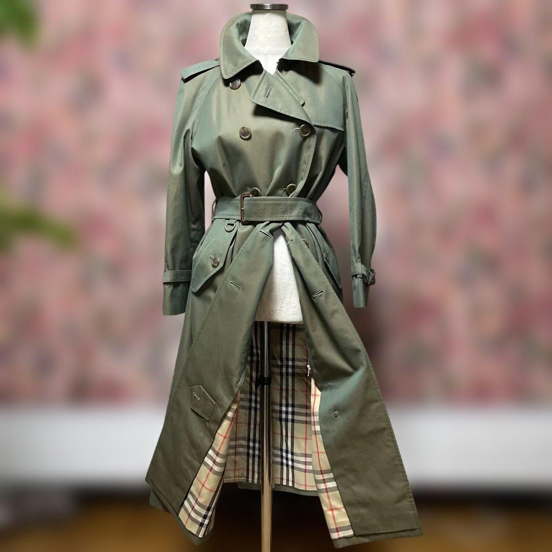 ✴︎極美品✴︎Burberryトレンチコート カーキ玉虫色 ヴィンテージ
