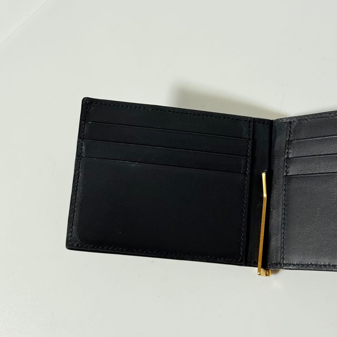 ⭐️未使用級⭐️　サンローラン　YSL　カサンドラロゴ　クロコ型押し　マネークリップ