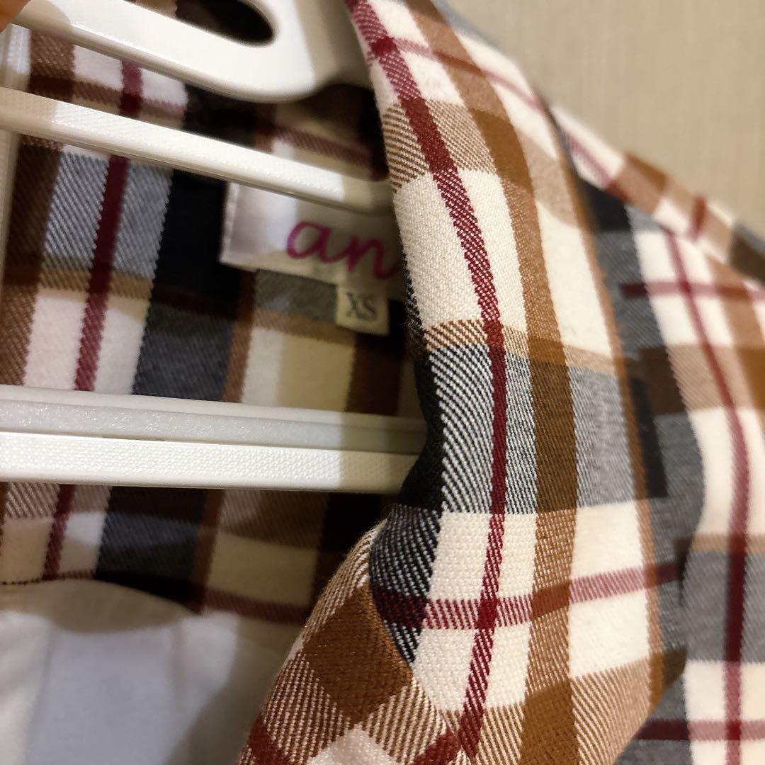 an アン　キャバドレス　襟付き　チェック　タイト　チェック柄