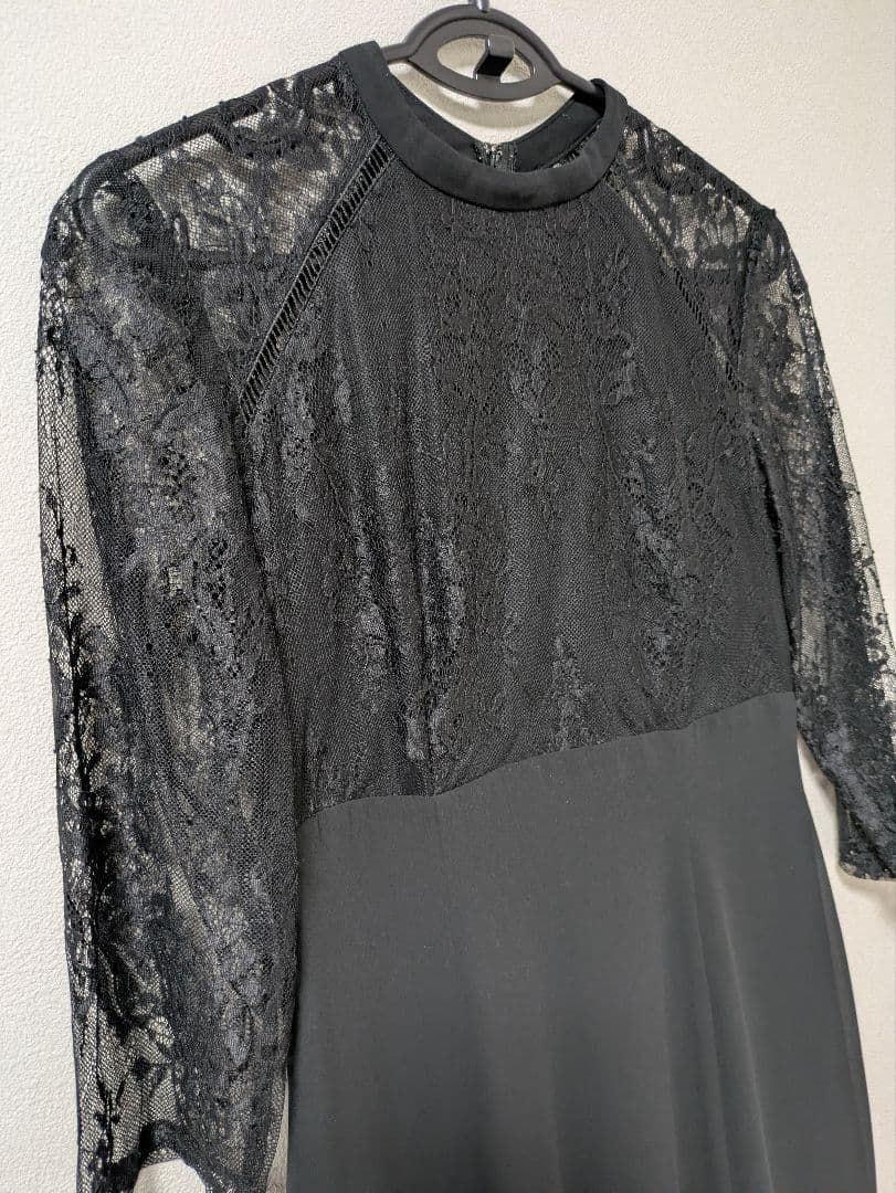 PourVousプールヴー/レースハイウエスト切替えマーメイドワンピース ドレス