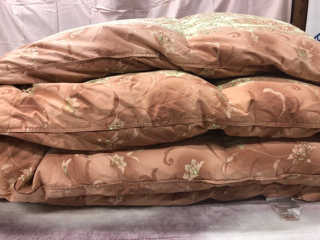 美品　羽毛掛け布団　シングル