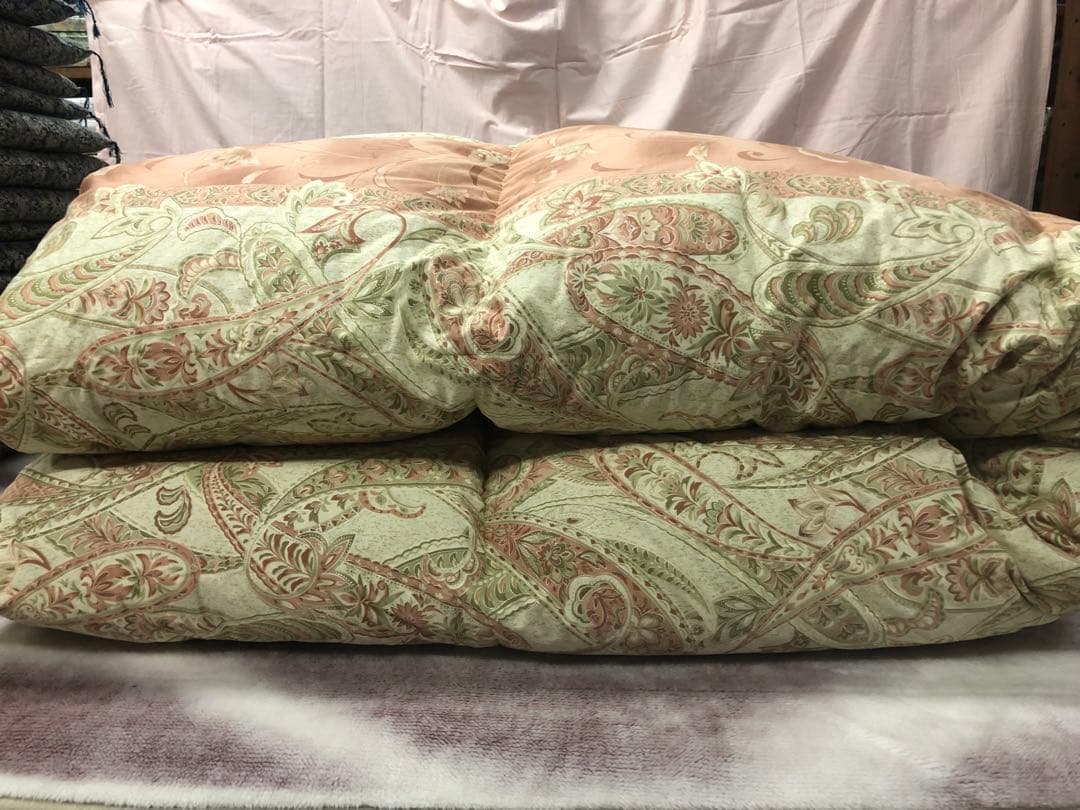 美品　羽毛掛け布団　シングル