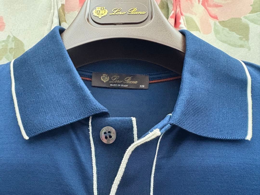 ロロピアーナ　ポロシャツ　ネイビー　サイズxs
