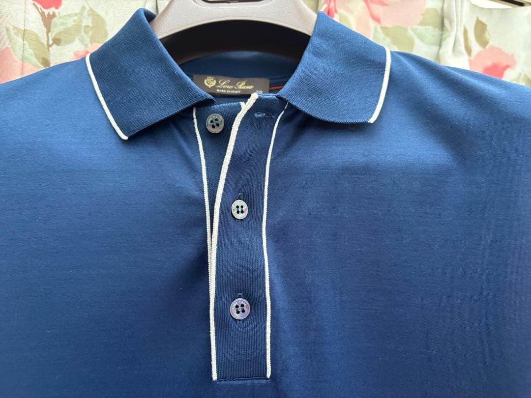 ロロピアーナ　ポロシャツ　ネイビー　サイズxs