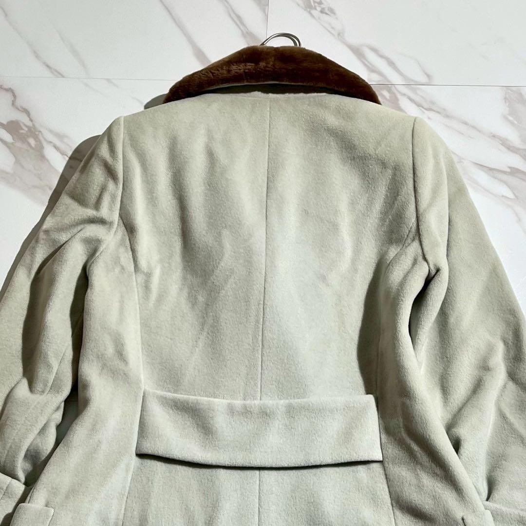 高級　FOXEY フォクシー　チェスターコート　ダブル　ヌートリア　ベルト