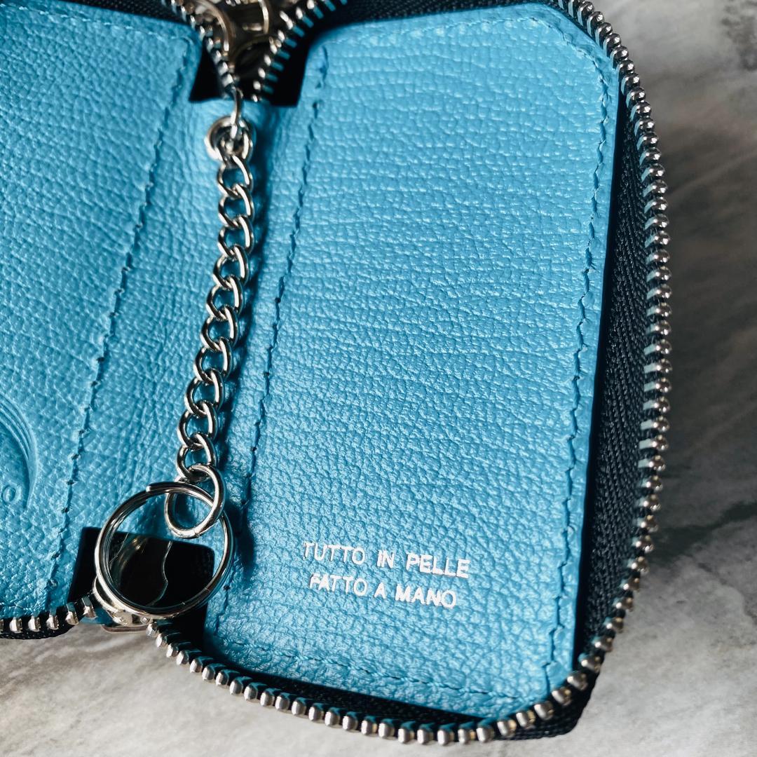 2272【新品 定価15,402円】ラルコバレーノ★キーケース★レザー★本革★黒