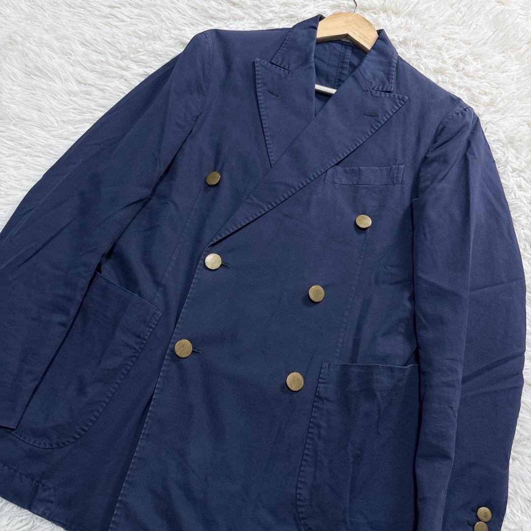 BOGLIOLI COAT ネイビーブルー ダブルブレストジャケット　42