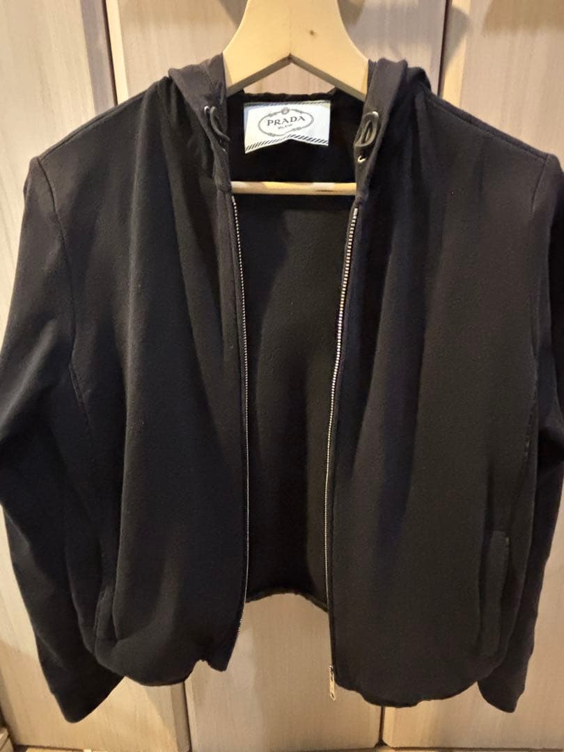 PRADA ブラック フード付きジャケット S