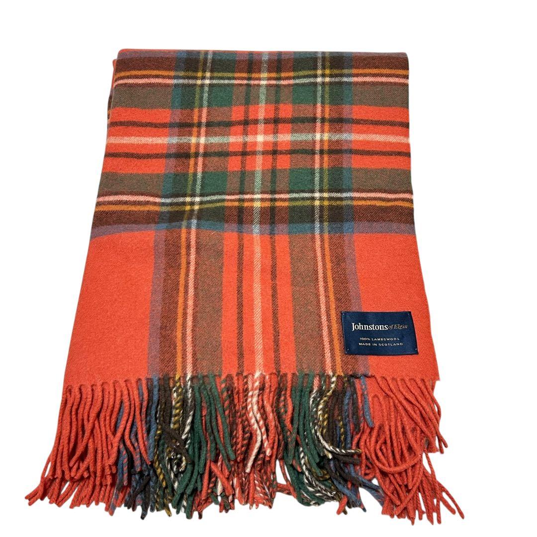 johnstons of elgin 大判マフラー　ブランケット　ウール100%