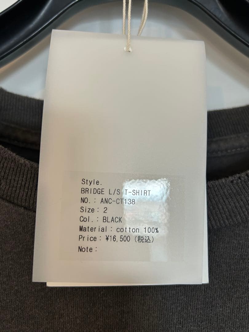 ANCELLM アンセルム　BRIDGE L/S T-SHIRT