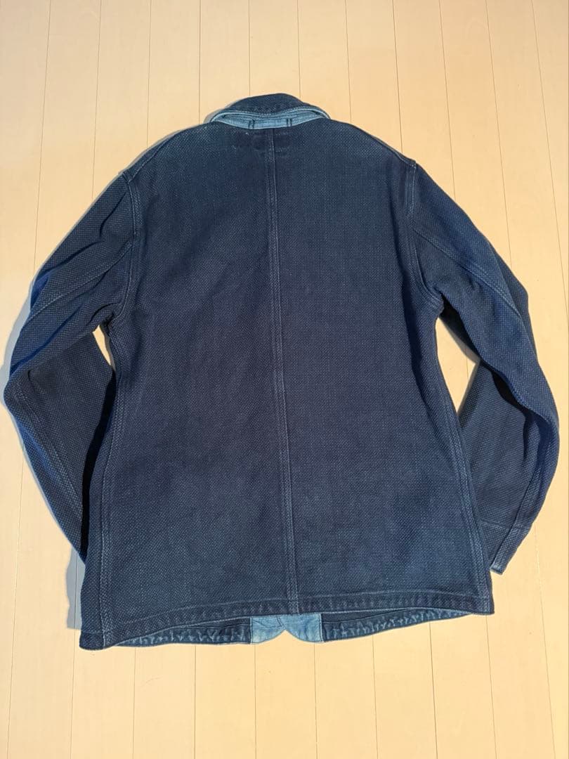 Blue Blue ホンアイサシコ 刺子 ユーズド カバーオール サイズ2