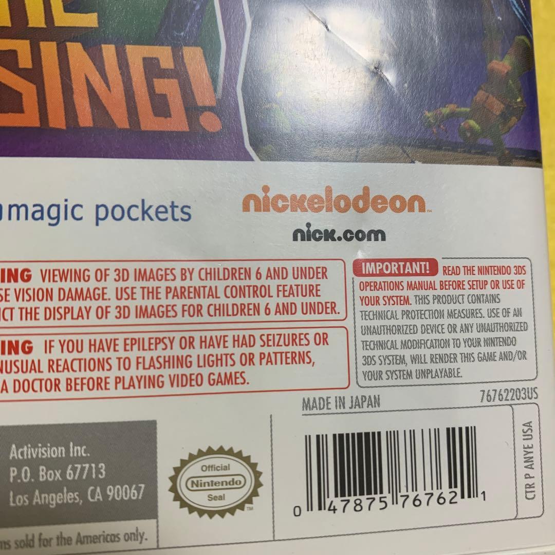 忍者タートルズ　海外版　3DS 北米版