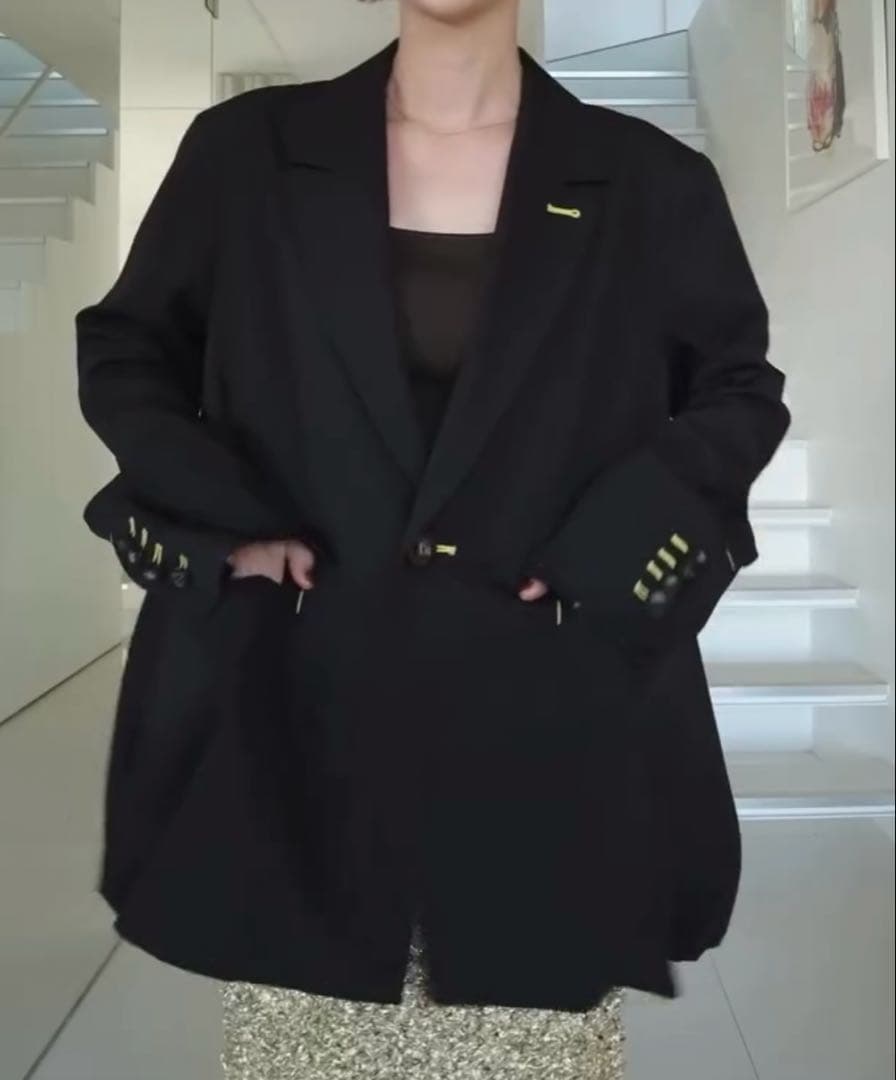 OMMO BIG SHOULDER BALLOON JK ブラック