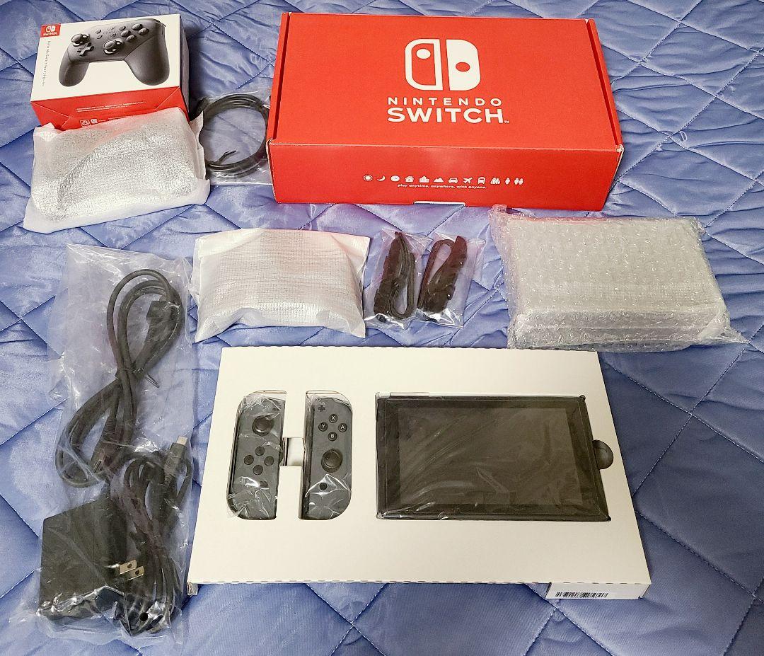 【セット】Nintendo Switch 旧型 グレー & プロコントローラー