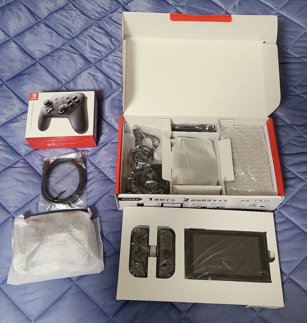 【セット】Nintendo Switch 旧型 グレー & プロコントローラー