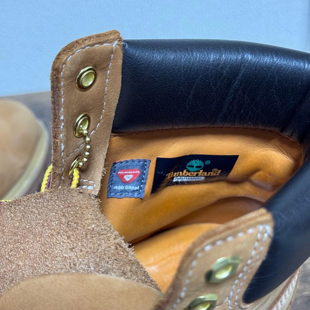 Timberland 防水レザー ワークブーツ ベージュ