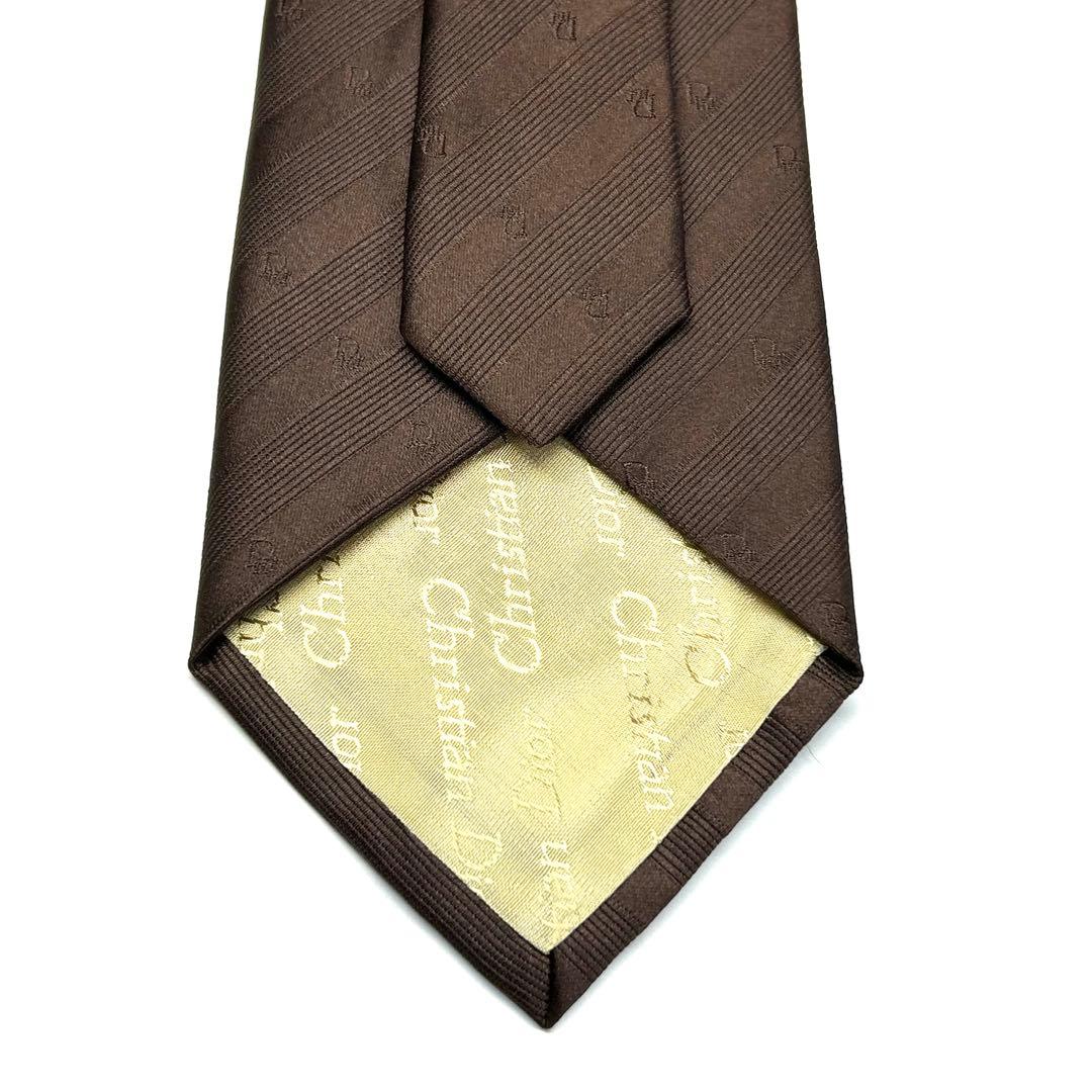 【未使用に近い✨】クリスチャンディオール ネクタイ ブラウン トロッター シルク