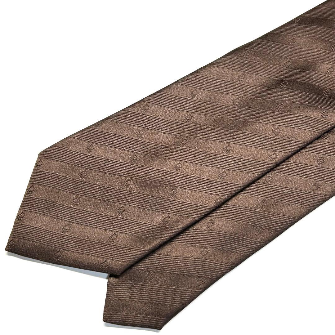 【未使用に近い✨】クリスチャンディオール ネクタイ ブラウン トロッター シルク