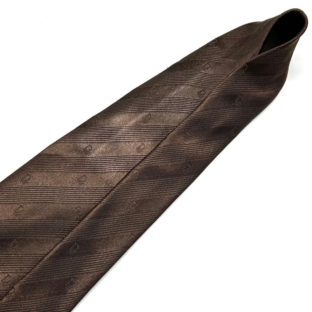 【未使用に近い✨】クリスチャンディオール ネクタイ ブラウン トロッター シルク