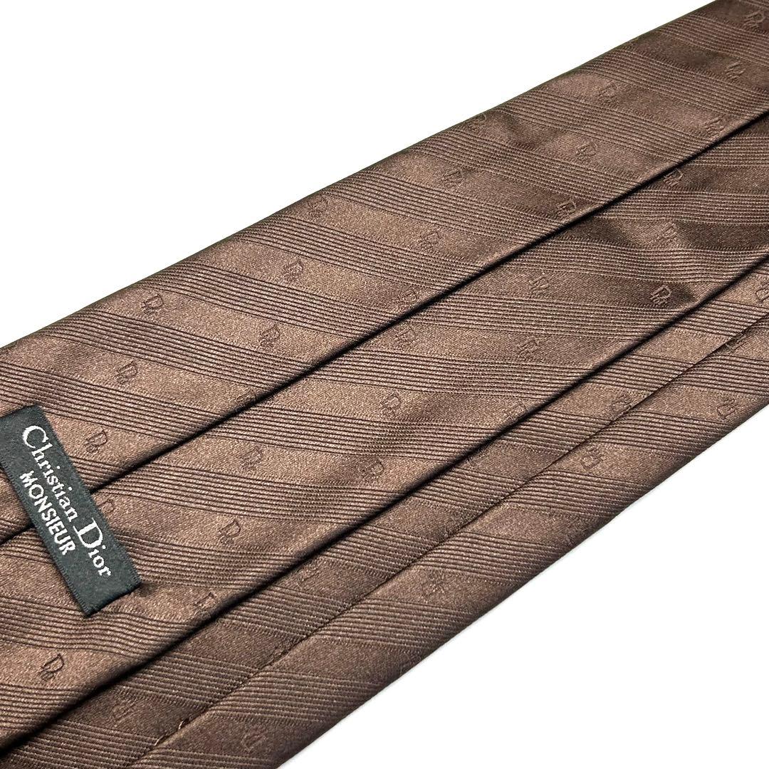 【未使用に近い✨】クリスチャンディオール ネクタイ ブラウン トロッター シルク