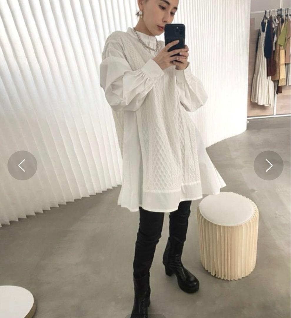 極美品】Ameri VEST DOCKING SHIRT アメリ　トップス　秋