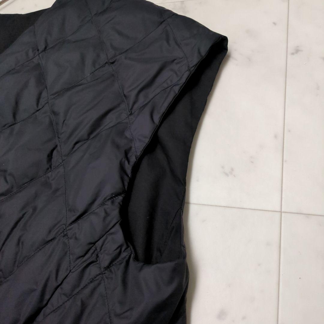 ソラモナポッシェ solamonat pocheリバーシブルビッグダウンベスト黒