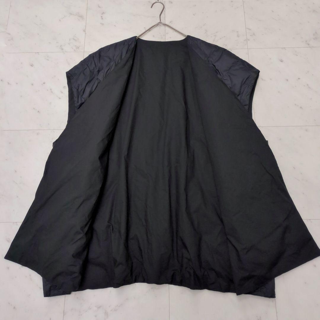 ソラモナポッシェ solamonat pocheリバーシブルビッグダウンベスト黒