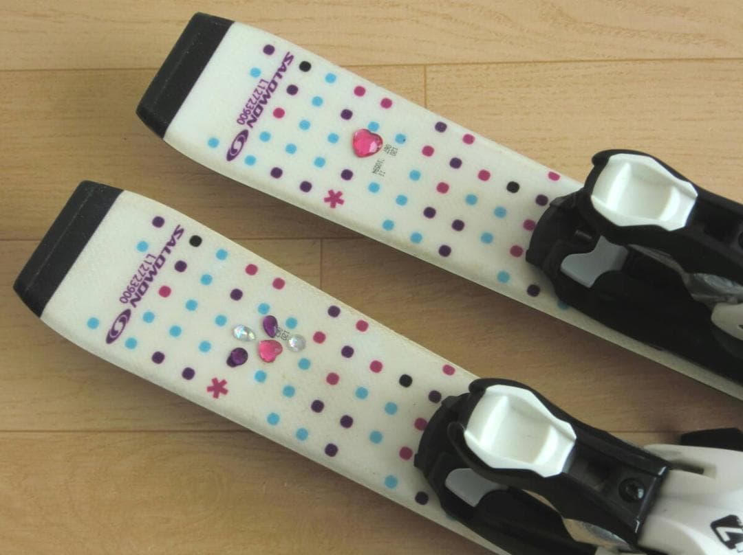 ■■送料無料■サロモン■子供用スキーセット■板120/靴22.5■WAX済■■