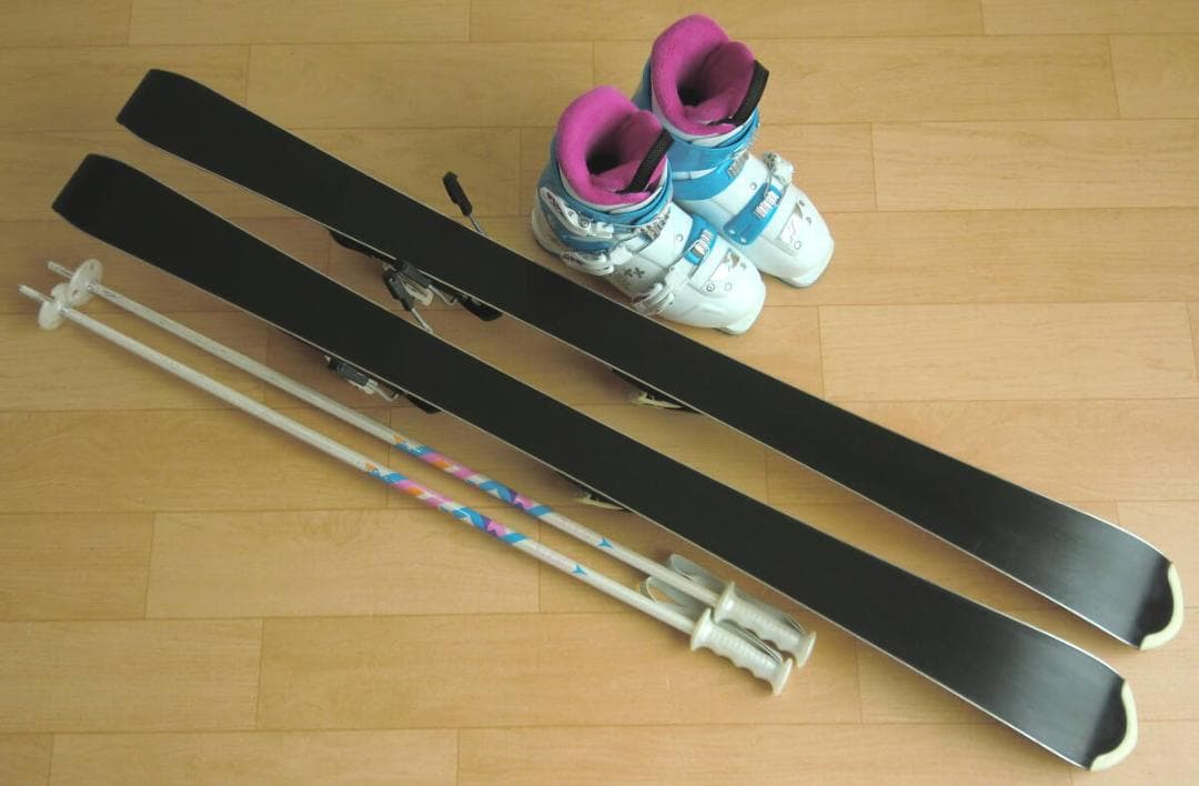 ■■送料無料■サロモン■子供用スキーセット■板120/靴22.5■WAX済■■