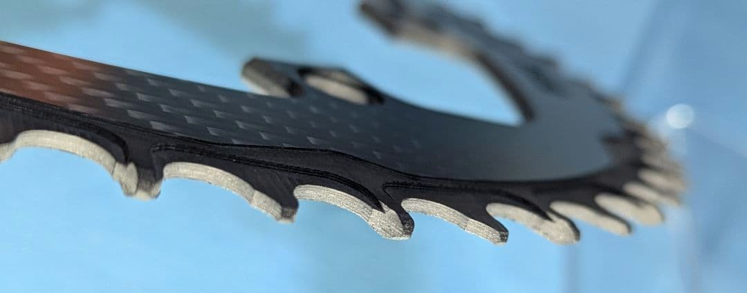 union jack カーボンチェーンリング 3K柄 50T pcd130