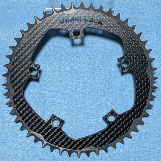 union jack カーボンチェーンリング 3K柄 50T pcd130